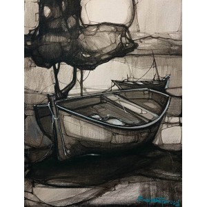 Salman Farooqi, 18 x 24 Inch, Acrylic on Canvas, Seascape Painting, AC-SF-657 Salman Farooqi, 18 x 24 Inch, Acrylic on Canvas, Seascape Painting, AC-SF-657